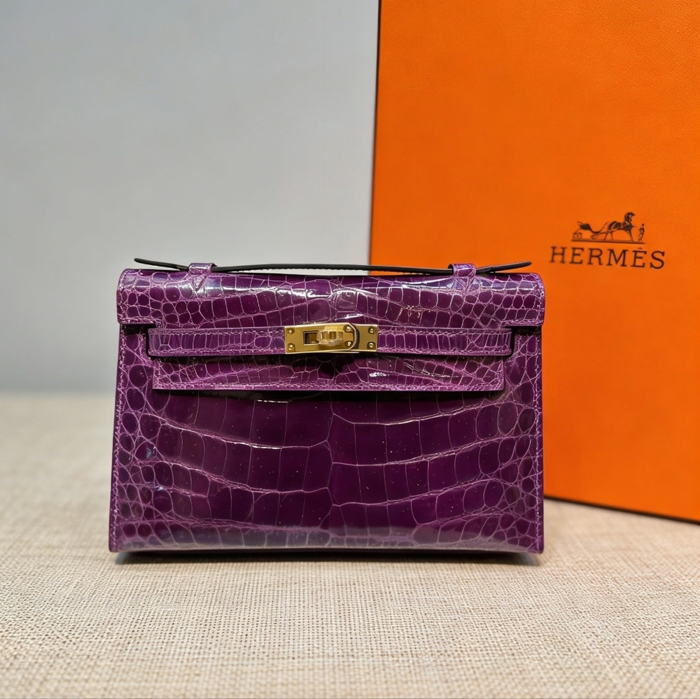 Hermès Kelly Pochette in Shiny Niloticus